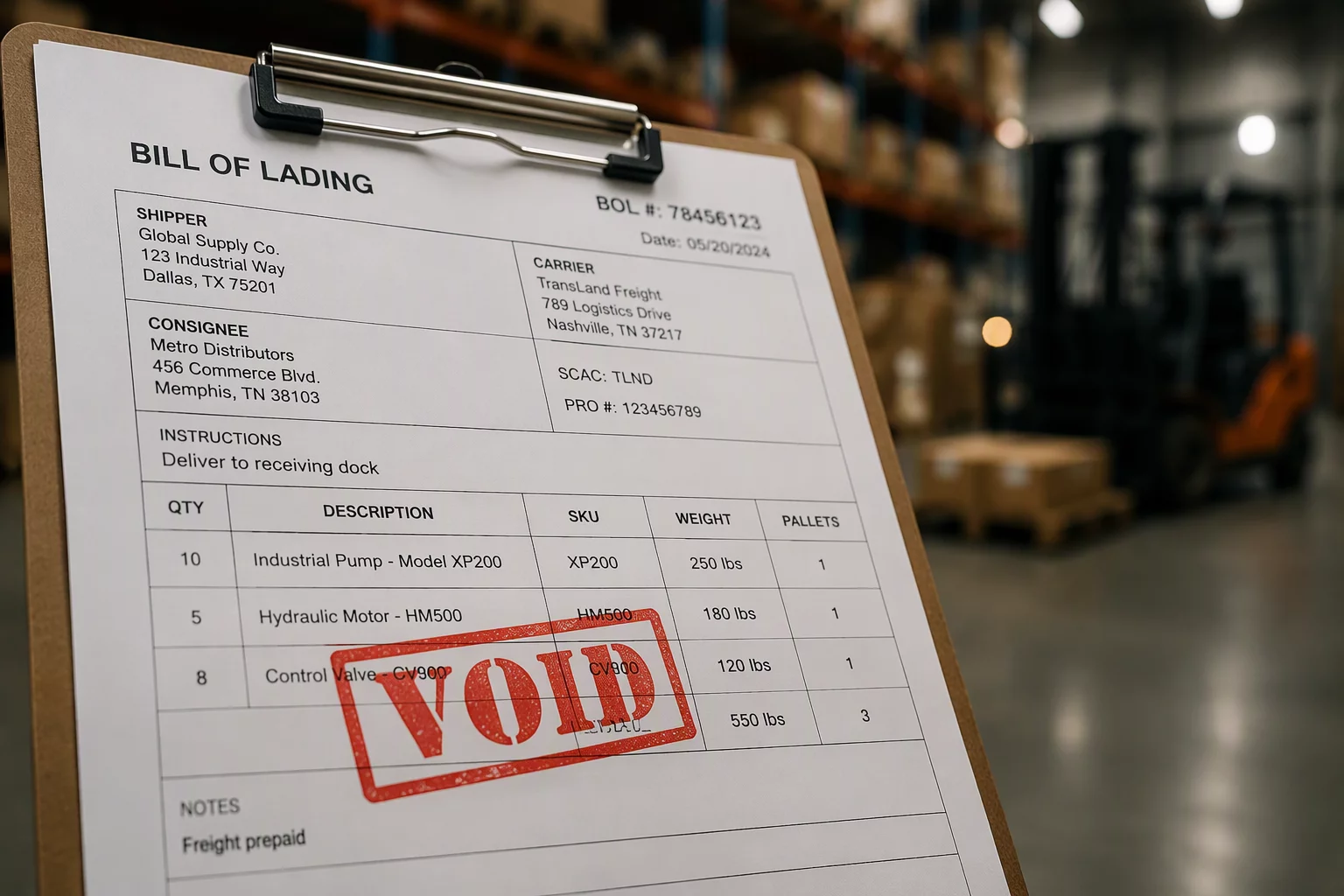 One Shipment Was Voided After the Handoff