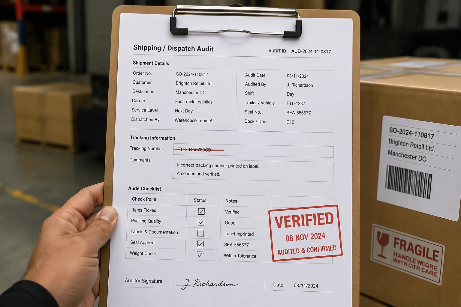 One Shipment Was Voided After the Handoff